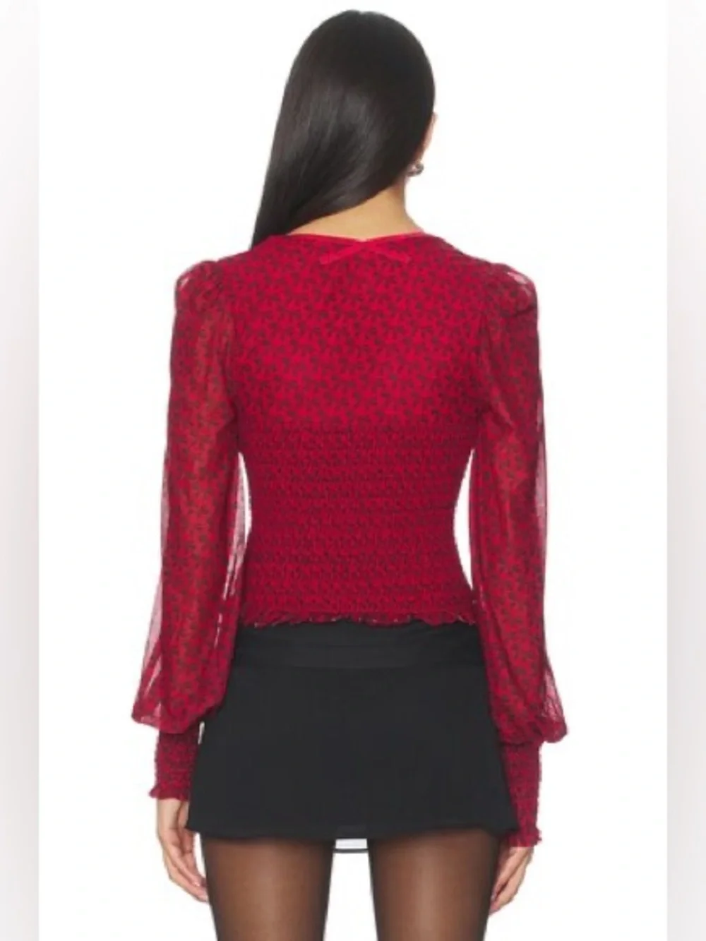 Free People Dottie Knit Top in Salsa